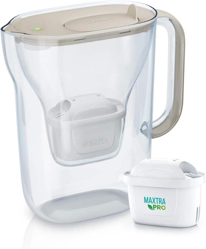 ブリタ 浄水器 ポット型 PFOS/PFOA除去試験済 ろ過水容量:1.26L(全容量:2.4L)【日本正規品】スタイル エッセンシャル サンド マクストラプロ ピュアパフォーマンスカートリッジ 1個付