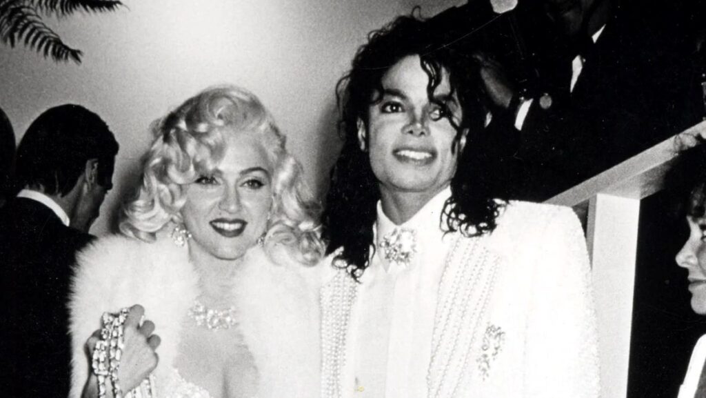 1991年、第63回アカデミー賞アフターパーティーに出席したマイケル・ジャクソンとマドンナ