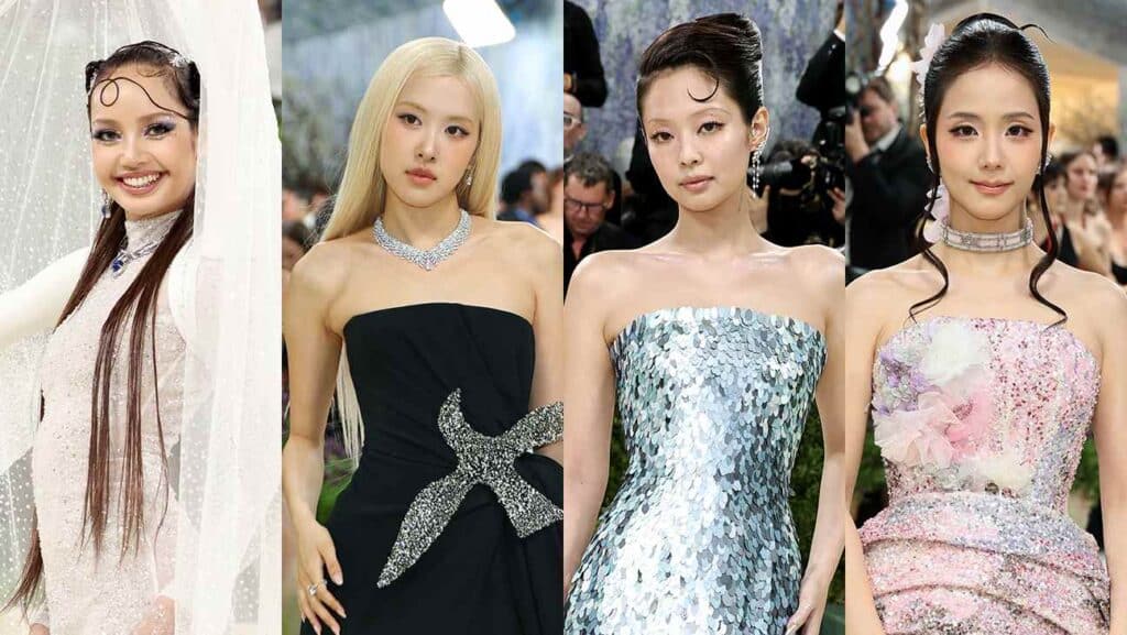 BLACKPINKのリサ、ロゼ、ジェニー、ジス、メットガラ2026にて=現地時間2026年5月4日