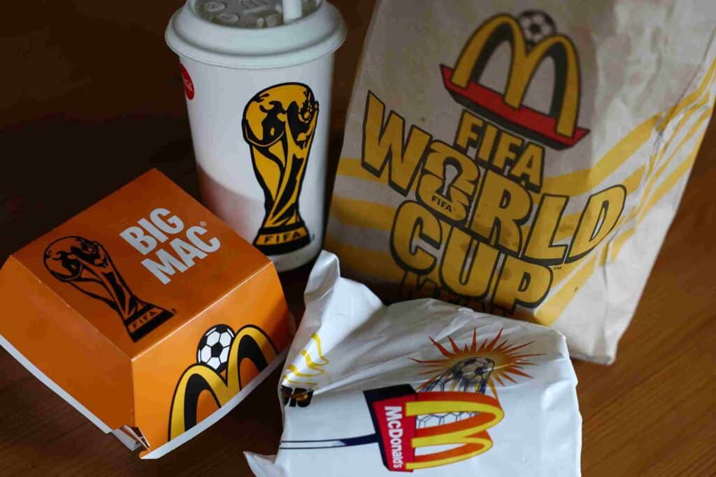 FIFAワールドカップ向けのファストフードのパッケージ＝2026年6月21日、ポーランドで撮影