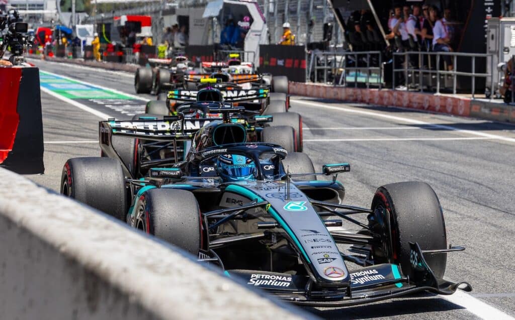 George Russell Leading the way on Saturday Barcelona GP Qualifying
