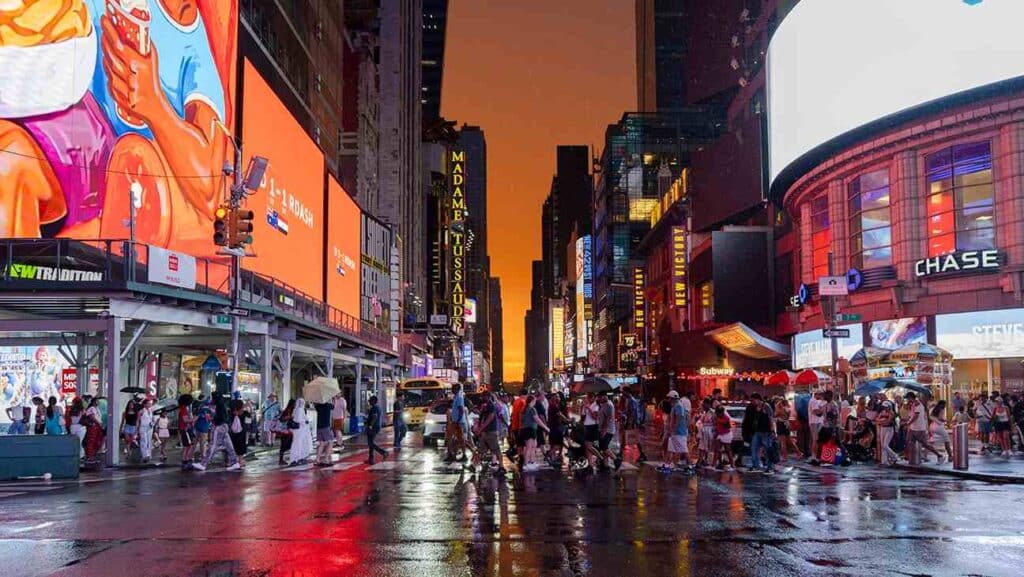 ニューヨークの街に降った雨＝現地時間2026年7月3日（金）