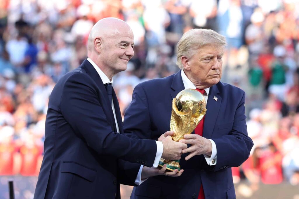FIFAのジャンニ・インファンティーノ会長、ドナルド・トランプ大統領