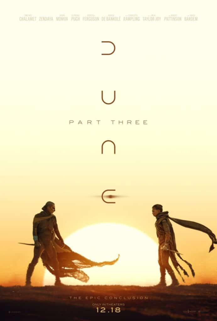 『デューン 砂の惑星PART3』：US版ポスタービジュアル
