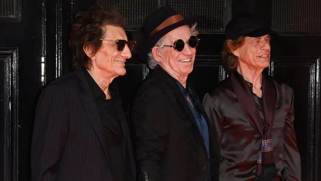 ロニー・ウッド、キース・リチャーズ、ミック・ジャガー(ローリング・ストーンズ)=2023年