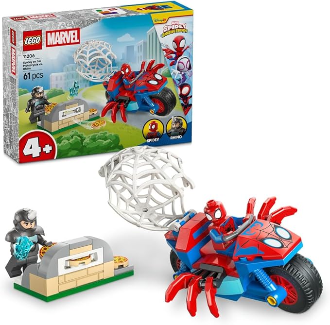 レゴ(LEGO) マーベル スパイディとすごいなかまたち バイクに乗ってライノを追うスパイディ