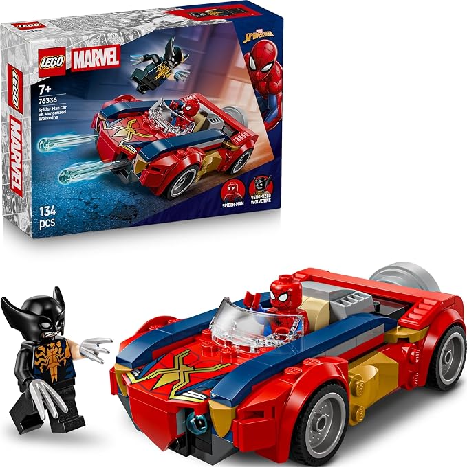 レゴ(LEGO) マーベル スパイダーマンとヴェノム化したウルヴァリンの戦い