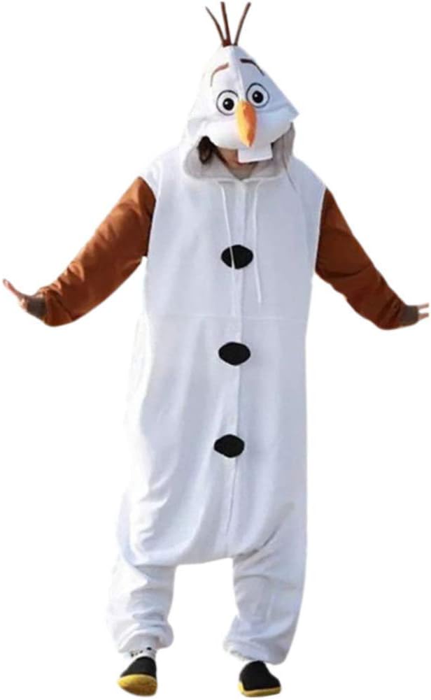 [SCLYX] 雪だるまオラフコスプレ 大人 オラフ着ぐるみ衣装 オラフルームウェア オラフパジャマ ハロウィンコスチューム 大人コスチューム 男女共用 ユニセックス レディース メンズ イベント仮装