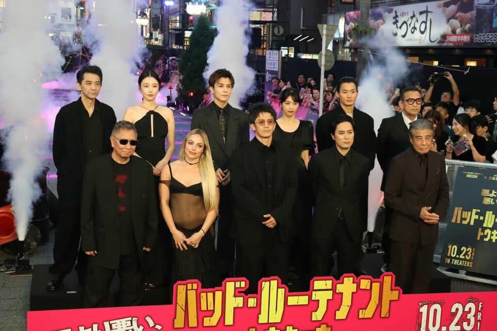 『バッド・ルーテナント：トウキョウ』TOKYOプレミアに小栗旬、間宮祥太朗、リヴ・モーガンら豪華キャストが集結。三池崇史監督とともに作品の魅力や撮影秘話を語った