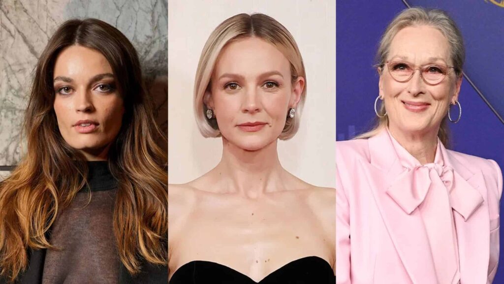(左から)エマ・マッキー、キャリー・マリガン、メリル・ストリープ